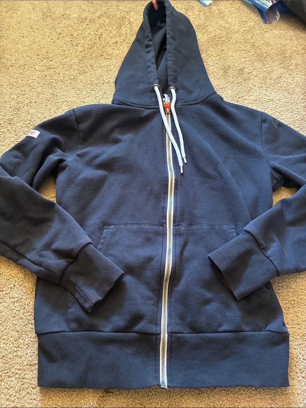 Superdry Vintage Logo Full Zip Hoodie Sweatshirt size S